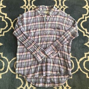 Madewell Shrunken Trapeze Oakbrook Plaid Shirt